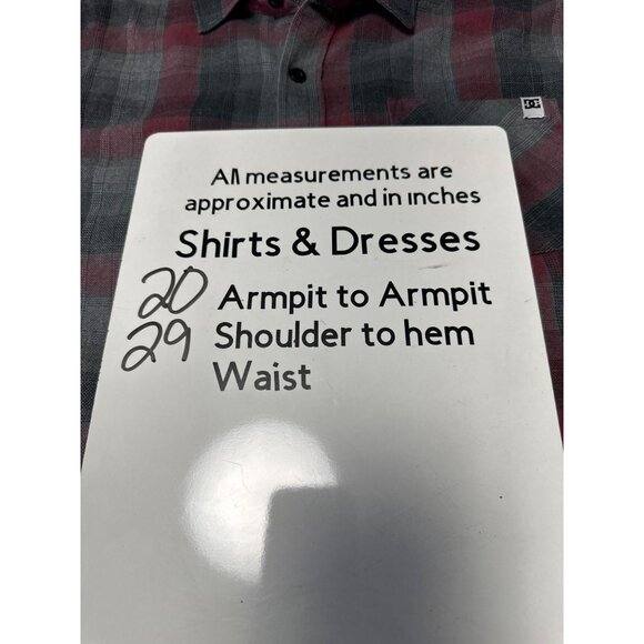 DC Shoes Plaid Button Up Long Sleeve Cotton Blend Casual Shirt Men's Size M - Picture 9 of 9